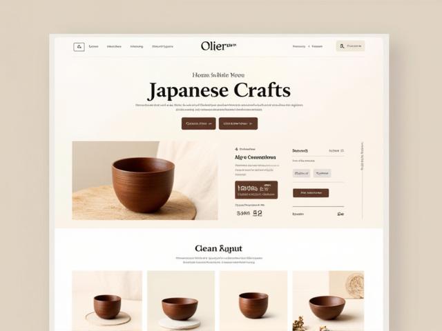 伝統工芸品販売用ECサイトの洗練されたUIデザイン